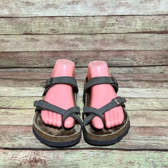 Birkenstock Brown Leather Mayari Sandals - Picture 7 of 9